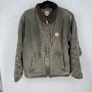Carhartt Full Swing Sherpa Lined Armstrong Jacket Size XL Corduroy Thrashed Work